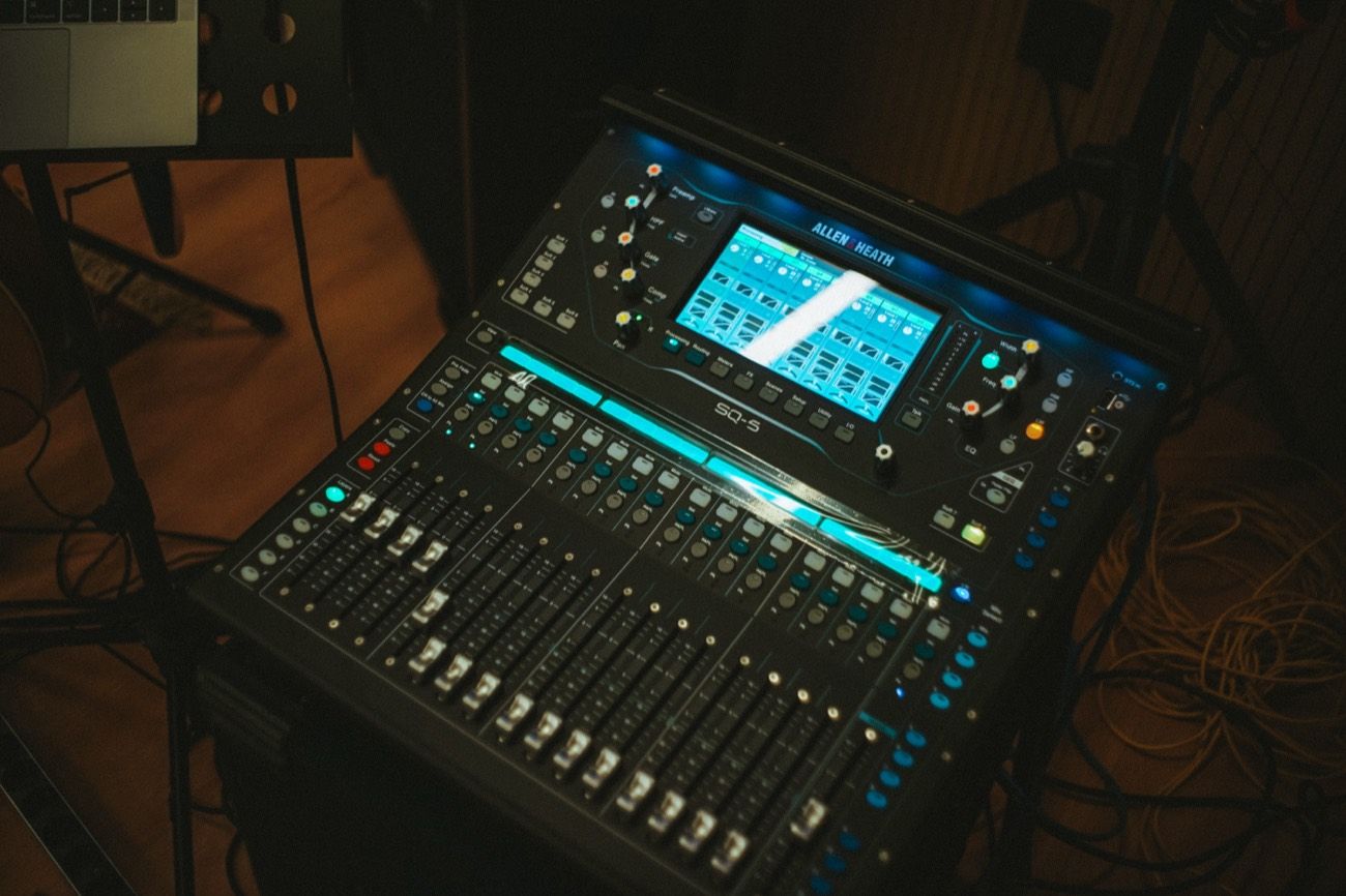 Allen & Heath SQ6 console in the control room